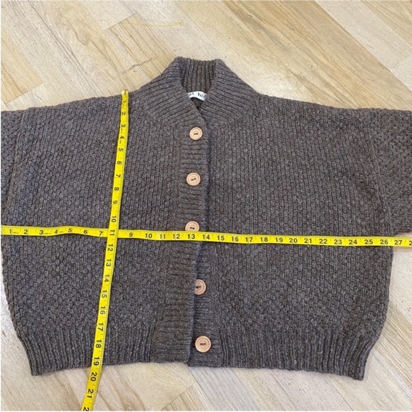 Wol Hide wool Alpaca Box Bomber Sweater in earth NEW - Picture 10 of 10